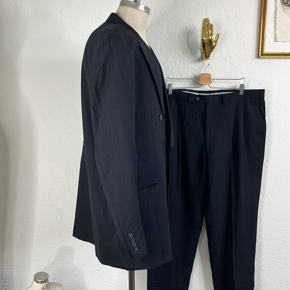 Gianfranco Ferre Textured Striped Double Breasted Suit - Picture 5 of 13